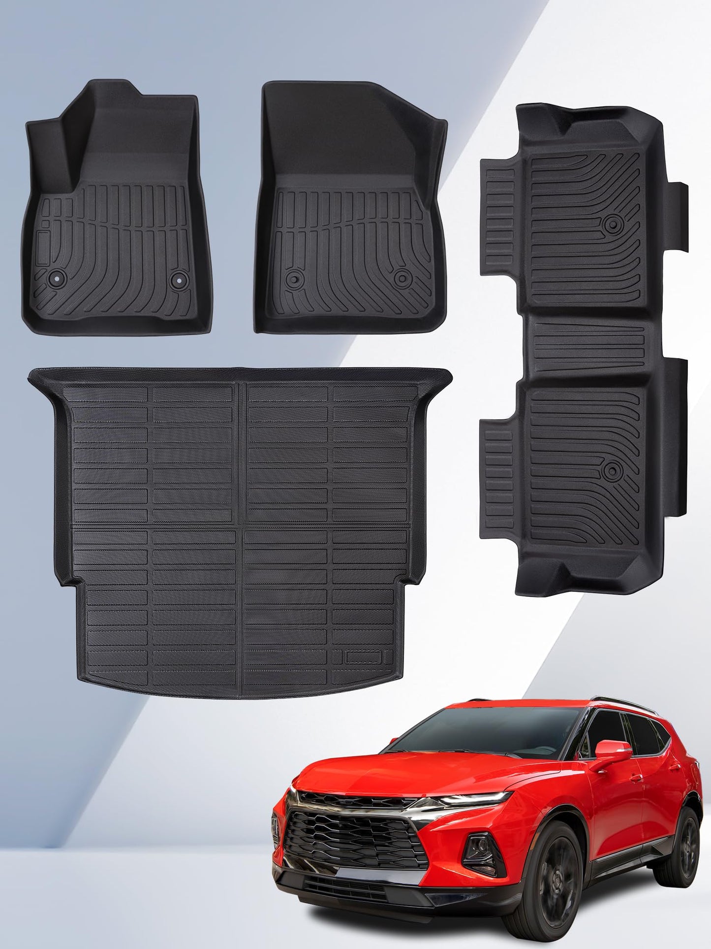 BAMACAR for Chevrolet Chevy Blazer Floor Mats 2023 2022 2021 2020 2019 All Weather Chevy Blazer Floor Mats 2019-2023 Chevrolet Chevy Blazer Accessories 2023