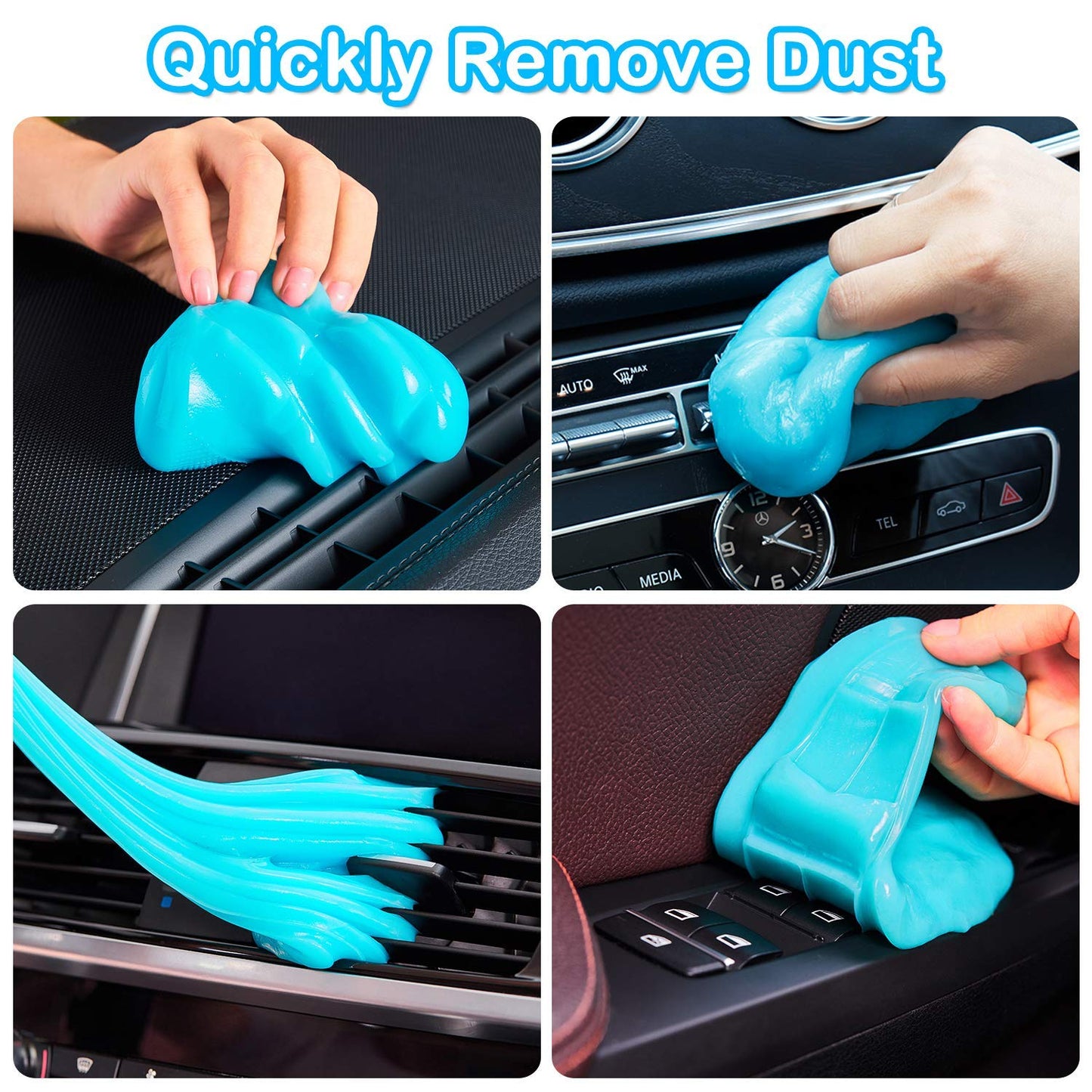 Car Cleaning Gel Kit Universal Detailing Automotive Dust Car Crevice Cleaner Auto Air Vent Interior Detail Removal Putty Cleaning Keyboard Cleaner for Car Vents, PC, Laptops, Cameras