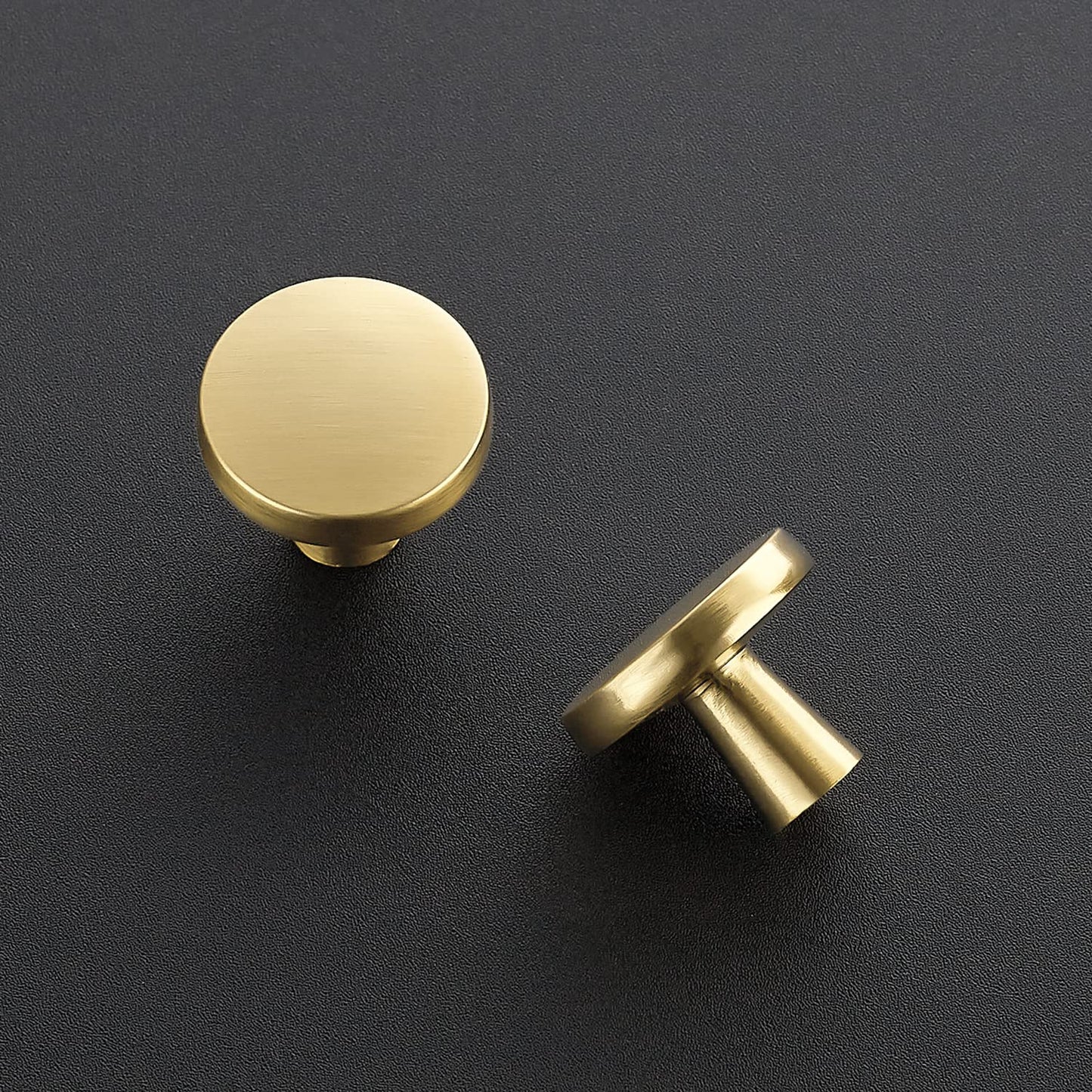 Ravinte 25 Pack Solid Knobs Kitchen Cabinet Knobs Round Knobs Dresser Drawer Knobs Gold Cabinet Hardware Round Cabinet Door Knobs Drawer Knobs Brushed Brass Drawer Pulls