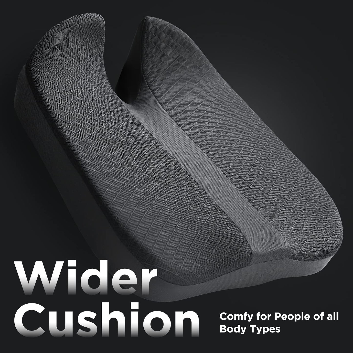 2023 Upgraded Car Seat Cushion Pad Foam Heightening Wedge, Coccyx Cushion for Tailbone Pain Lower Back Pain Relief Seat Cushion for Short People Driving, Truck Seat Cushion for Office Chair