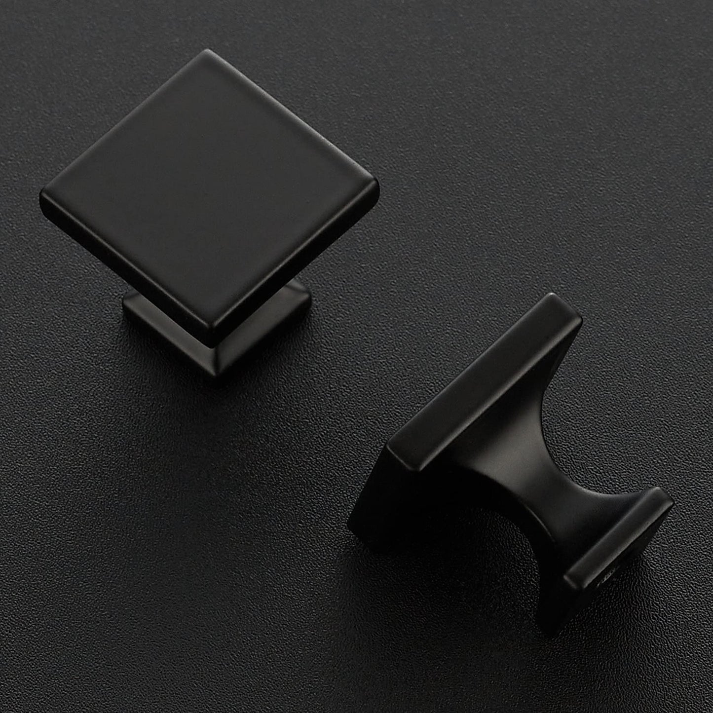 Cabinet Knobs Matte Black Square Knobs for Cabinets and Drawers Cabinet Hardware Kitchen Cabinet Knobs 10 Pack