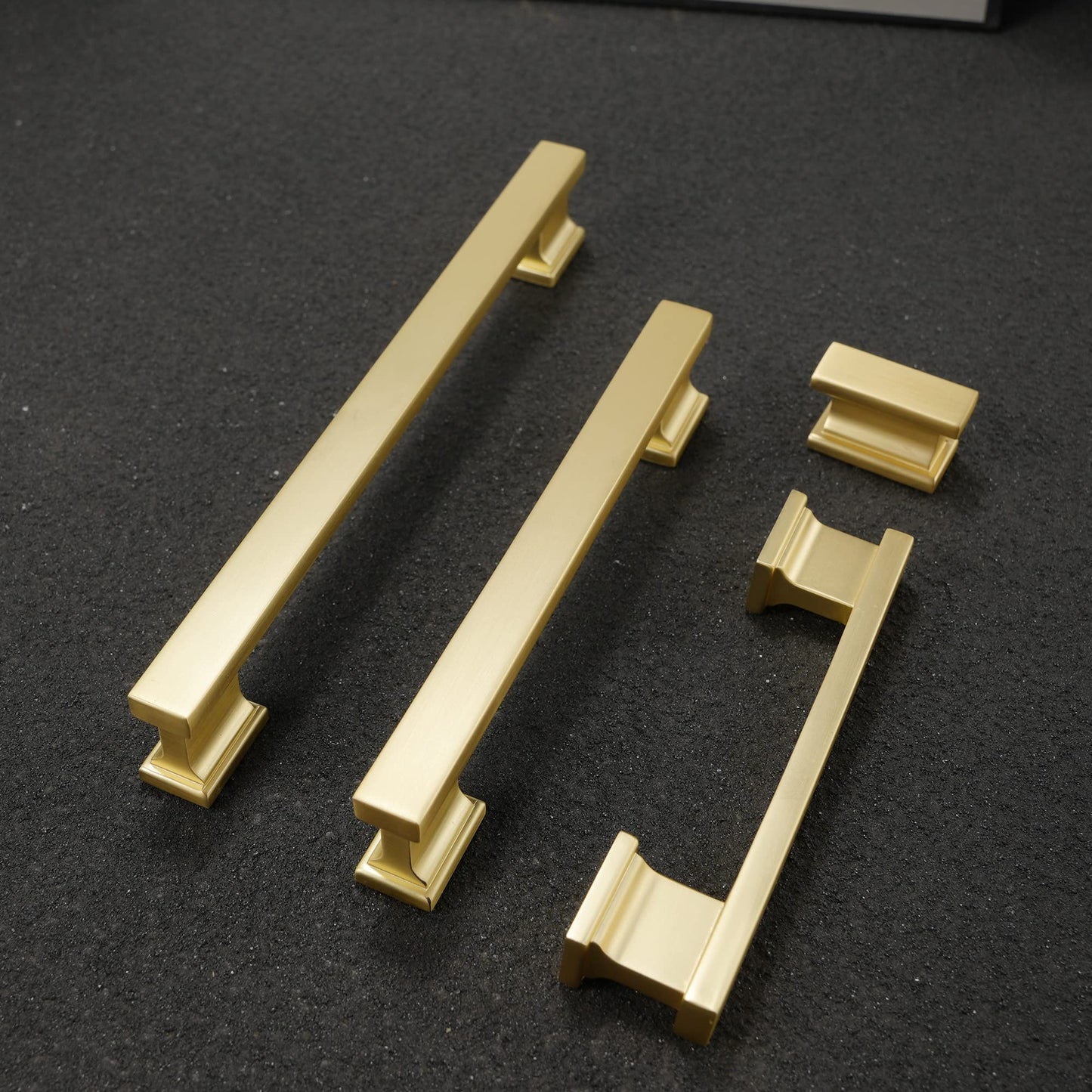 COTYKILEY 6 Pack 7.5 Inch(192mm) Brushed Brass Cabinet Handles Gold Kitchen Cabinet Pulls Cabinet Door Handles Kitchen Cabinet Hardware Cupboard Drawer Pulls Dresser Handles