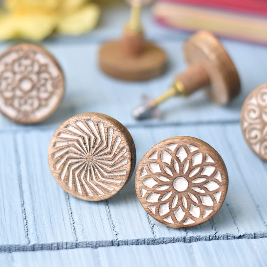 Indian Shelf 18 Pack - Boho Knobs - Wood Knobs for Cabinets and Drawers - Wooden Dresser Knobs - Boho Wooden Knobs- Unique Knobs- Natural Knobs- Wood Drawer Pulls