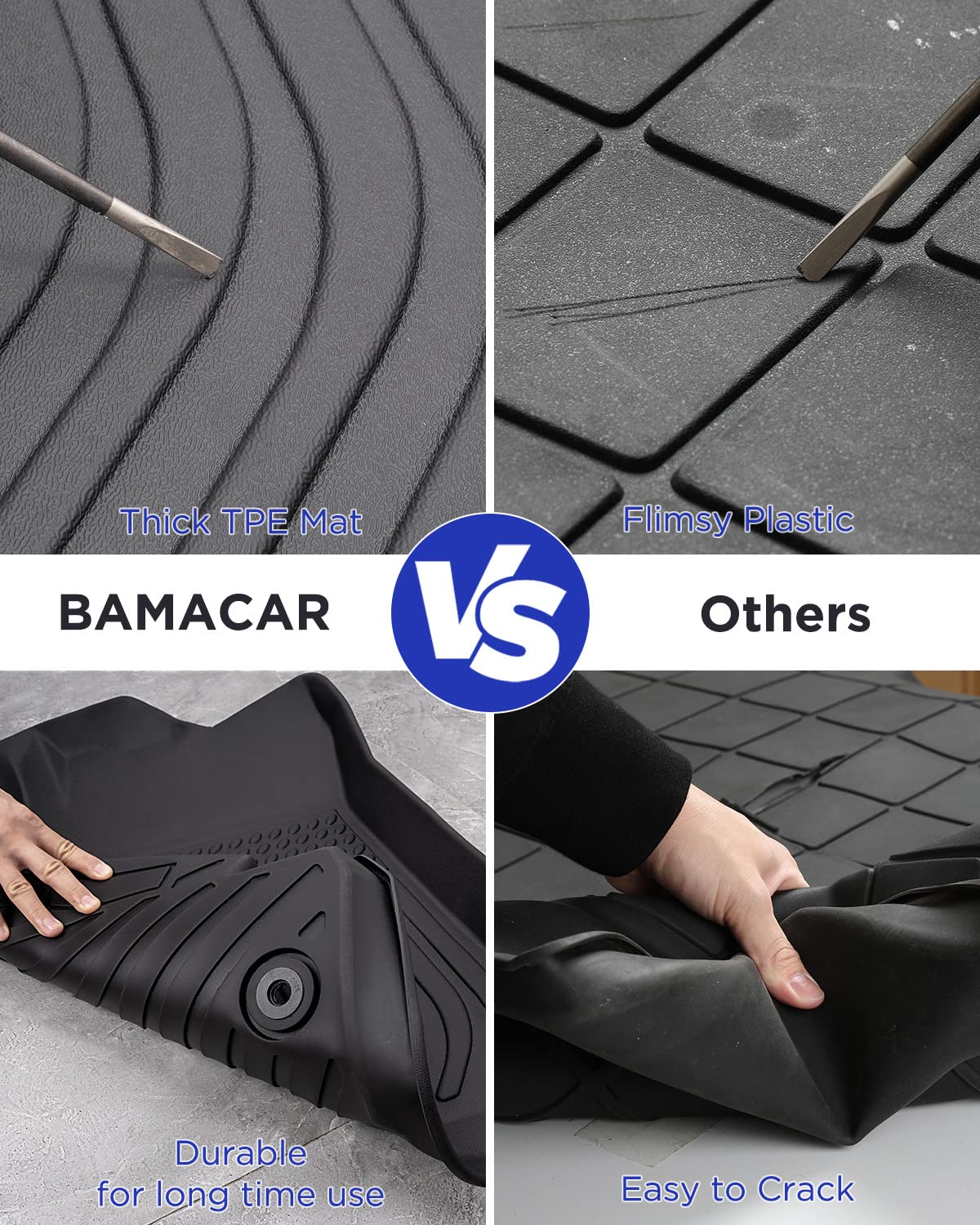 BAMACAR® for Honda CRV Floor mats 2023 2024 (Include Hybrid) All Weather Floor mats Honda CRV 2023 2024 Honda CRV Hybrid Sport Floor mats 2023 CRV Floor mats 2023 2024 CRV Accessories