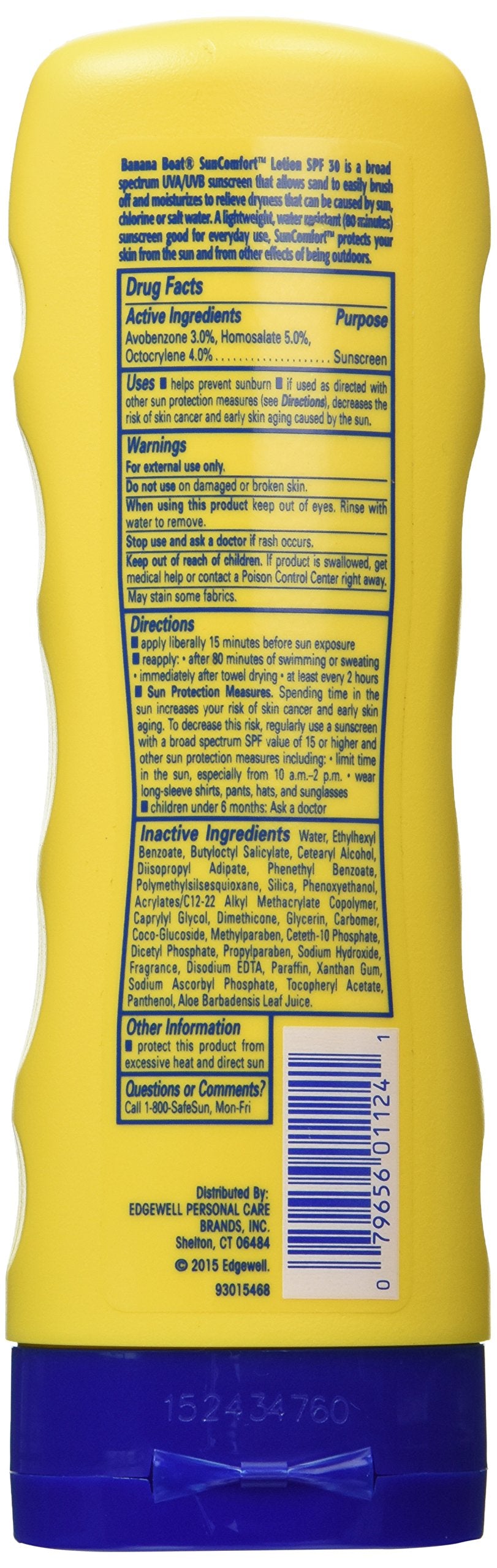 Banana Boat Sunscreen Sun Comfort Broad Spectrum Sun Care Sunscreen Lotion SPF 30, 6 Ounce