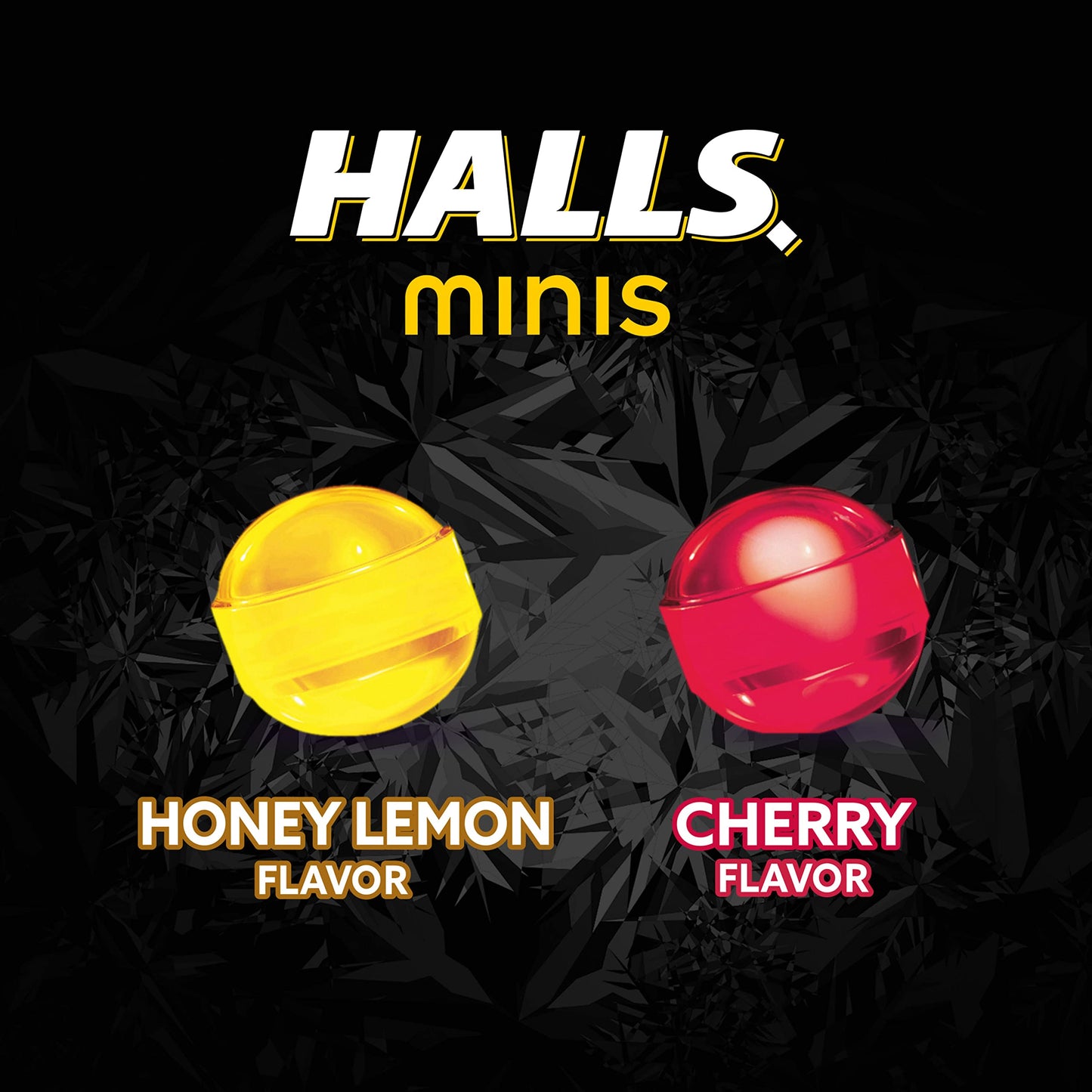 HALLS Minis Cherry & Honey Lemon Sugar Free Cough Drops Variety Pack, 4 - 24 Packs (96 Total Drops)