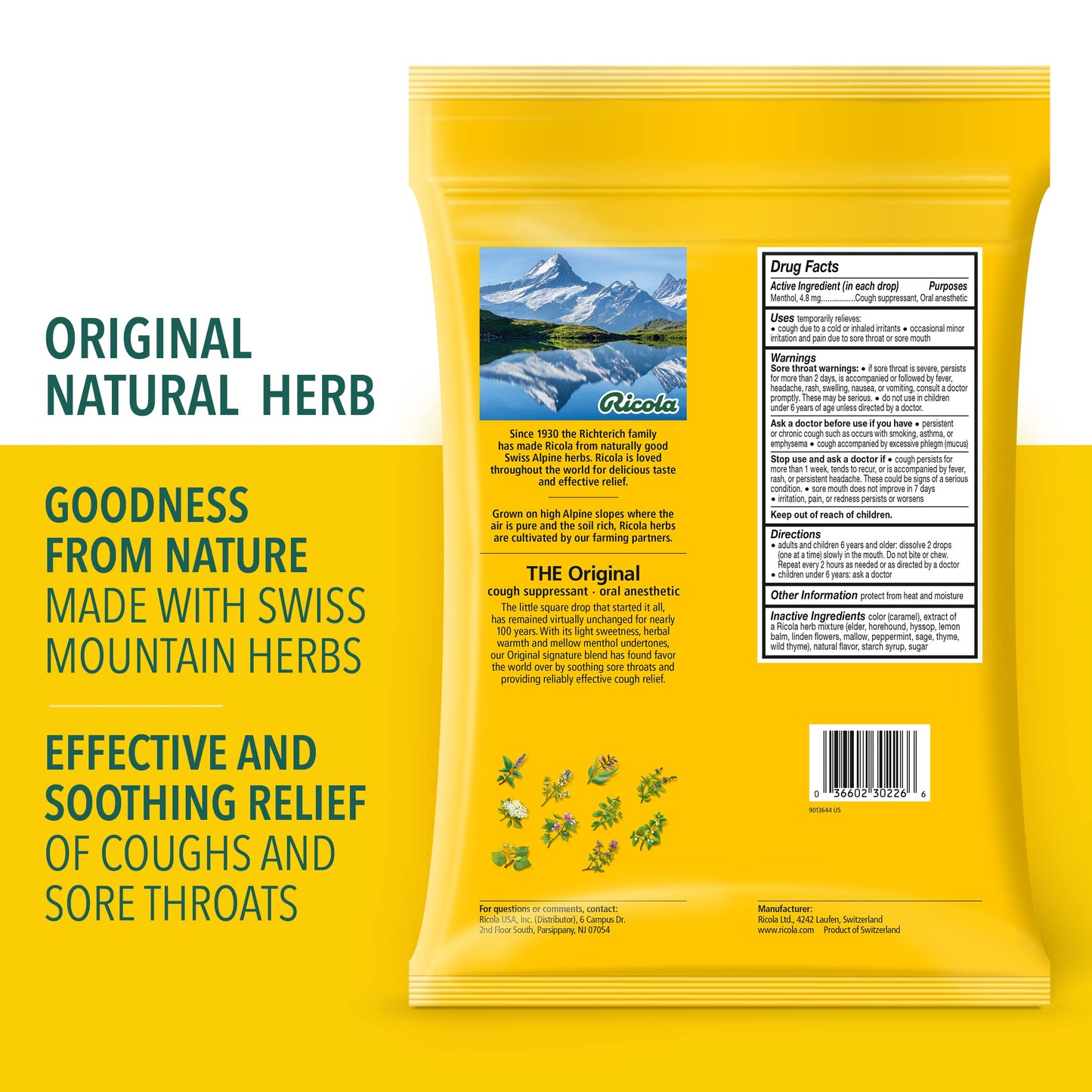 Ricola Original Herb Club Bag 115ct