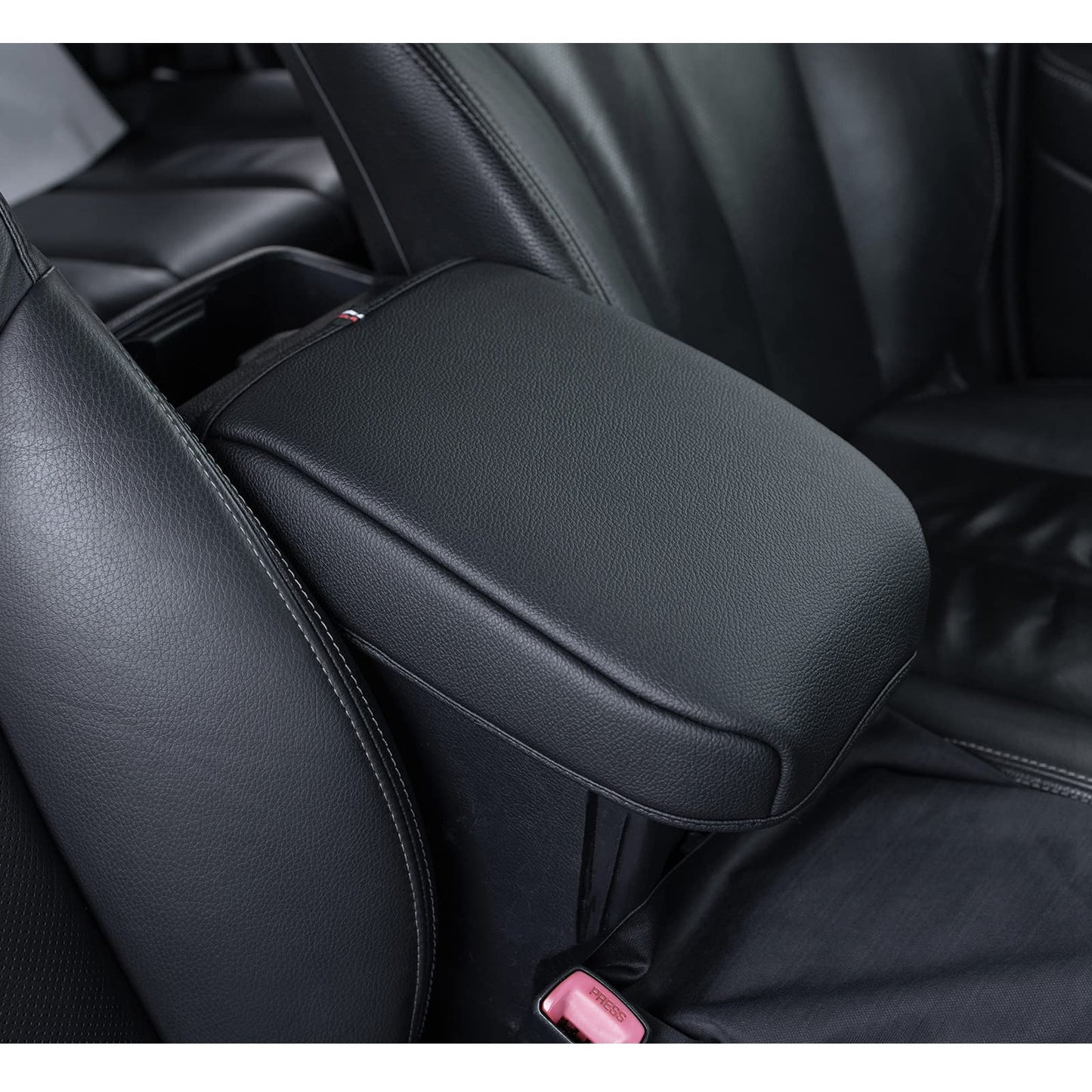 JDMCAR Center Console Cushion Compatible with Toyota Tacoma Accessories 2016-2022 2023, Customized PU Leather Cover Center Console Lid Protector