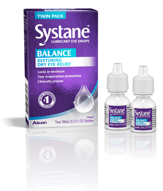 Systane Balance Lubricant Eye Drops, Twin Pack, 10-mL Each