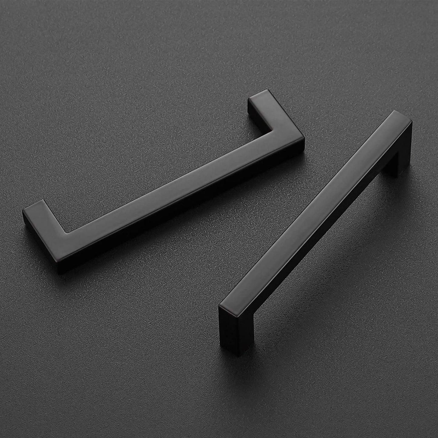 Ravinte Black Cabinet Pulls 30 Pack 5 Inch Square Kitchen Cabinet Handles Modern Hardware for Kitchen Cabinets Cupboard with Drill Mounting Template