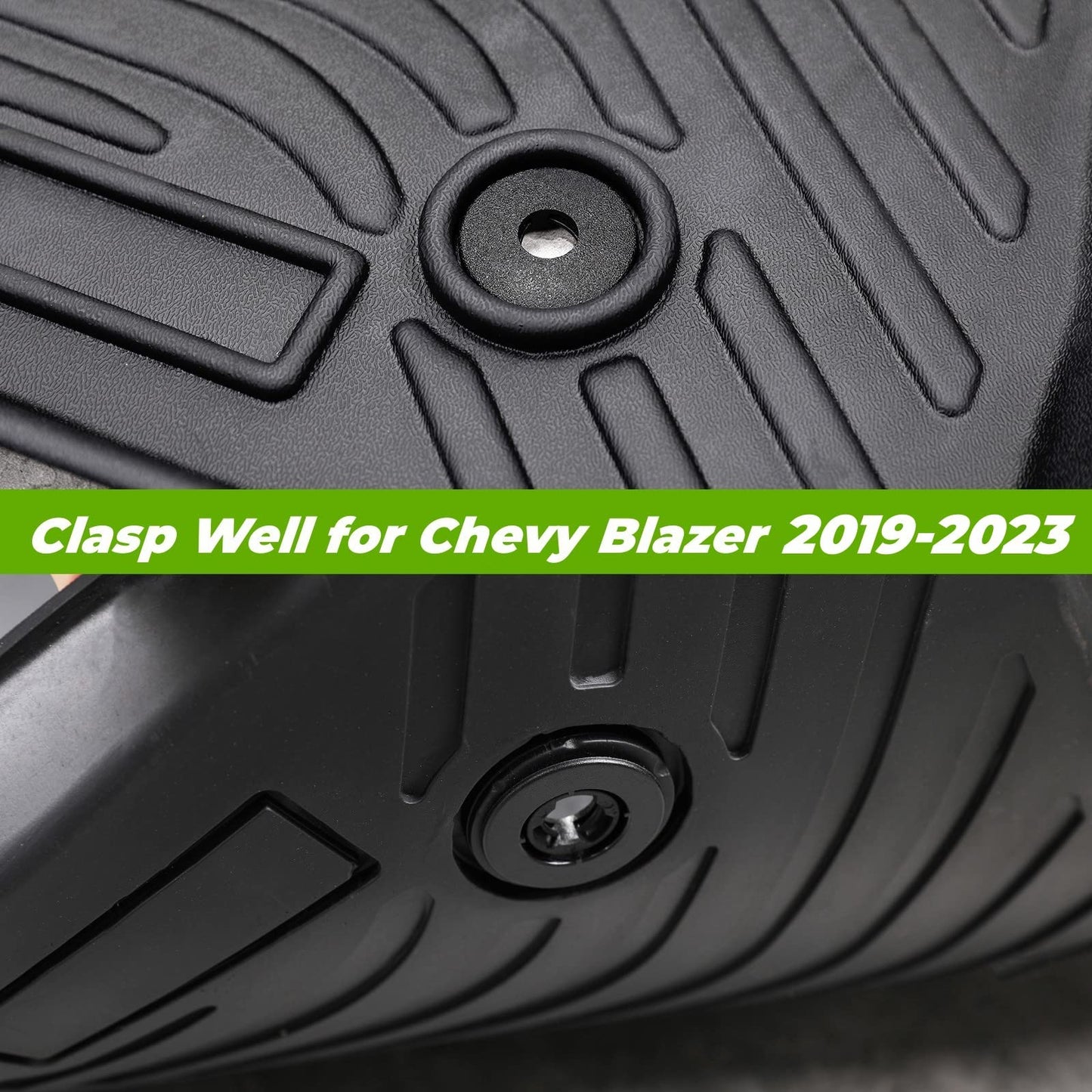 BAMACAR for Chevrolet Chevy Blazer Floor Mats 2023 2022 2021 2020 2019 All Weather Chevy Blazer Floor Mats 2019-2023 Chevrolet Chevy Blazer Accessories 2023