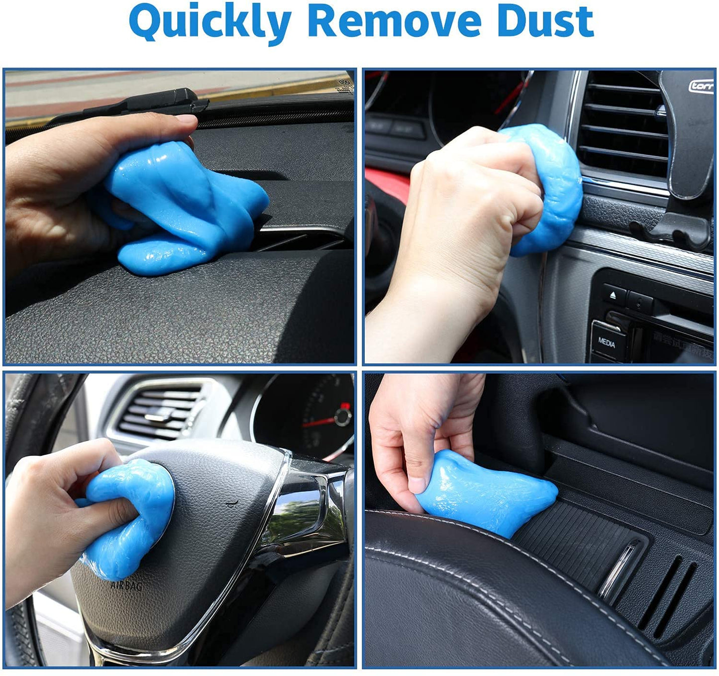 JUSTTOP Universal Cleaning Gel for Car, Detailing Putty Gel Detail Tools Car Interior Cleaner Laptop Cleaner(Blue)