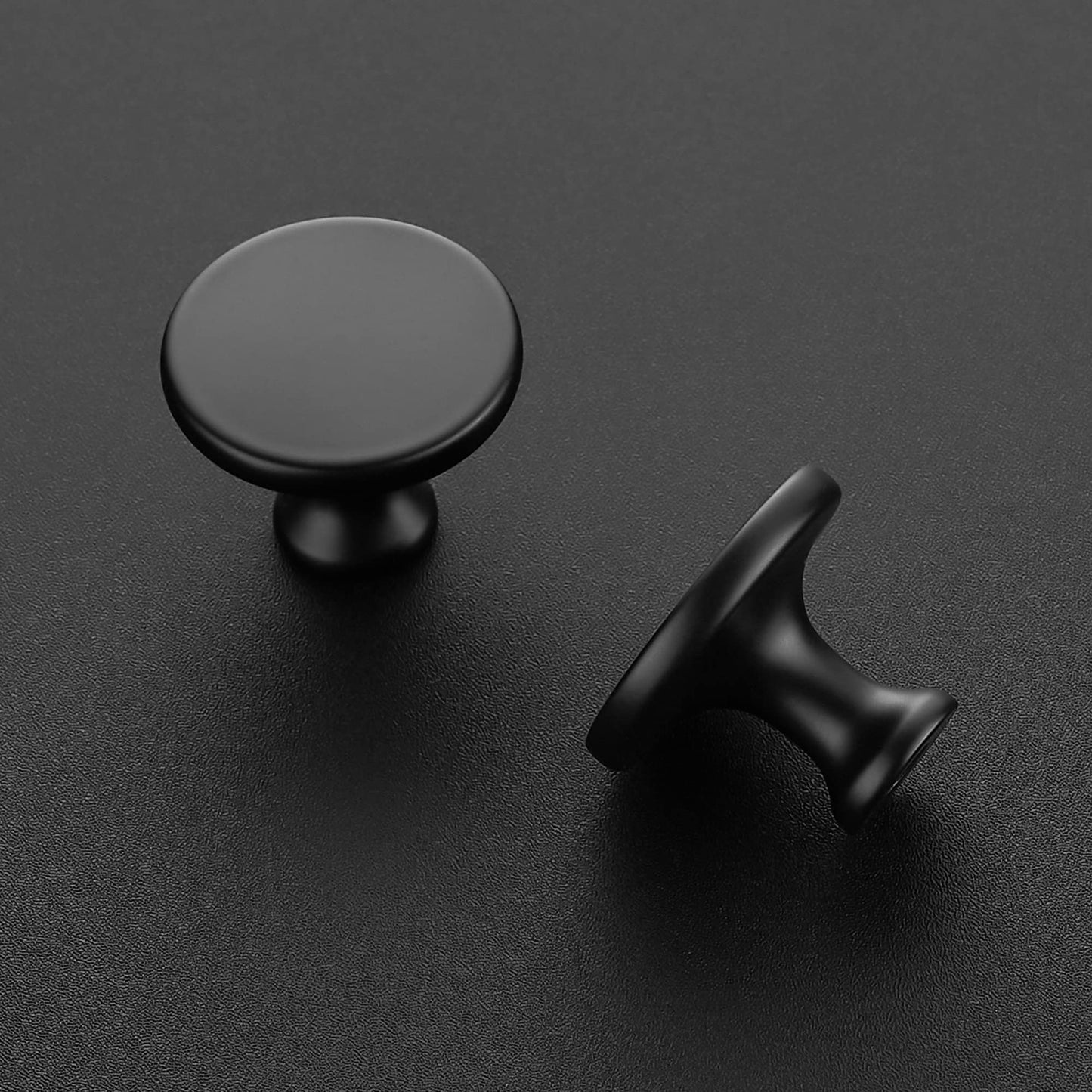 Ravinte 30 Pack 1-1/4 Inch Matte Black Round Kitchen Cabinet Knobs,Zinc Solid Drawer Pulls,Cabinet Handles for Cupboard, Dresser, Closet and Bathroom, Modern Cabinet Hardware for Cabinets