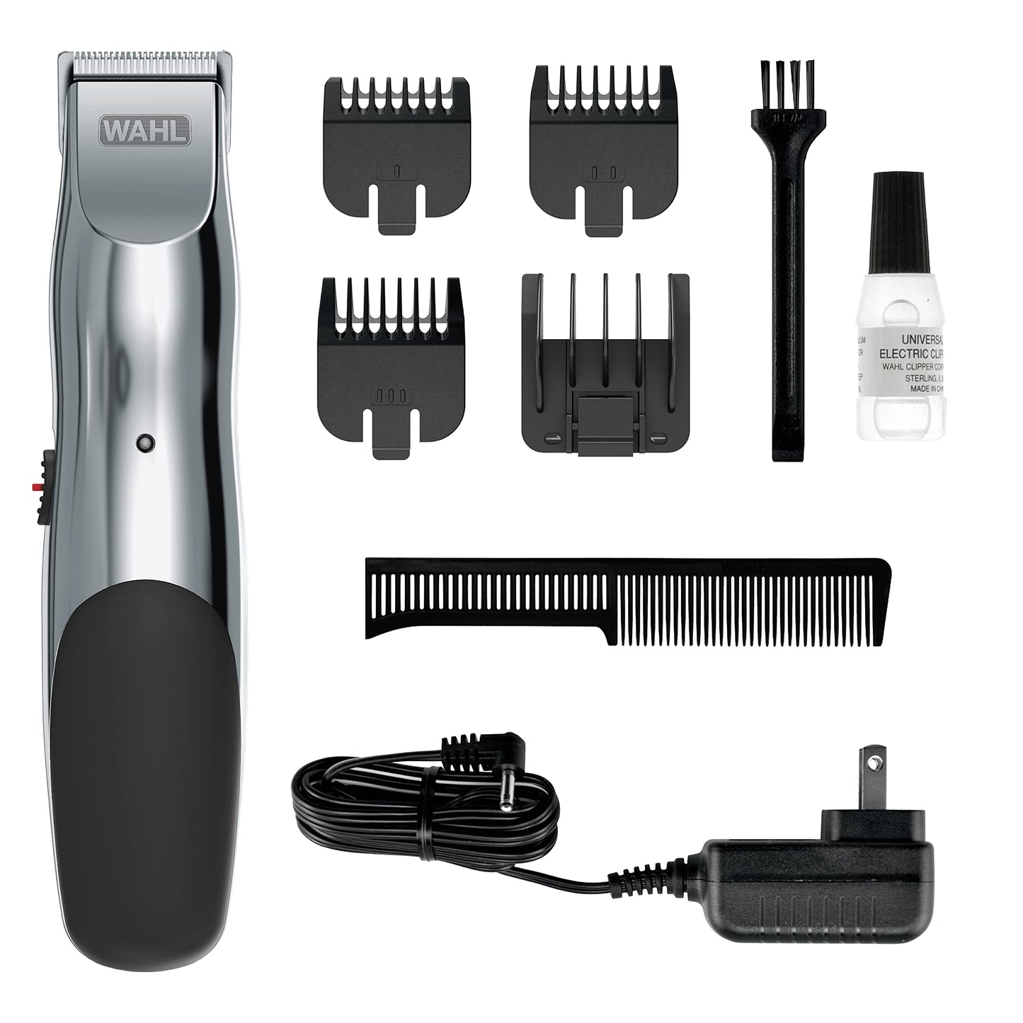 Wahl Clipper Rechargeable Beard and Facial Hair Trimmer for Men with Self-Sharpening Blades, Travel Lock, and Different Lengths for Facial Hair – Model 9916-817V