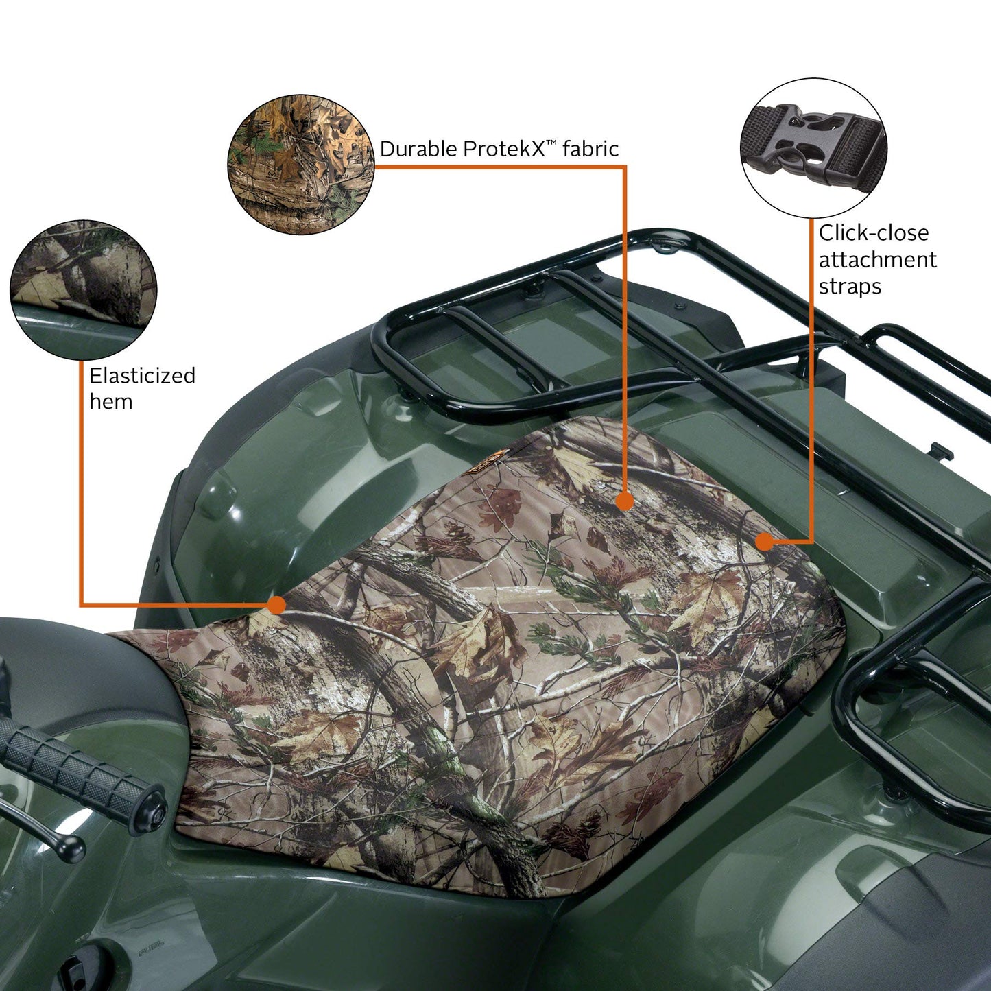 Classic Accessories QuadGear ATV Seat Cover, Camo