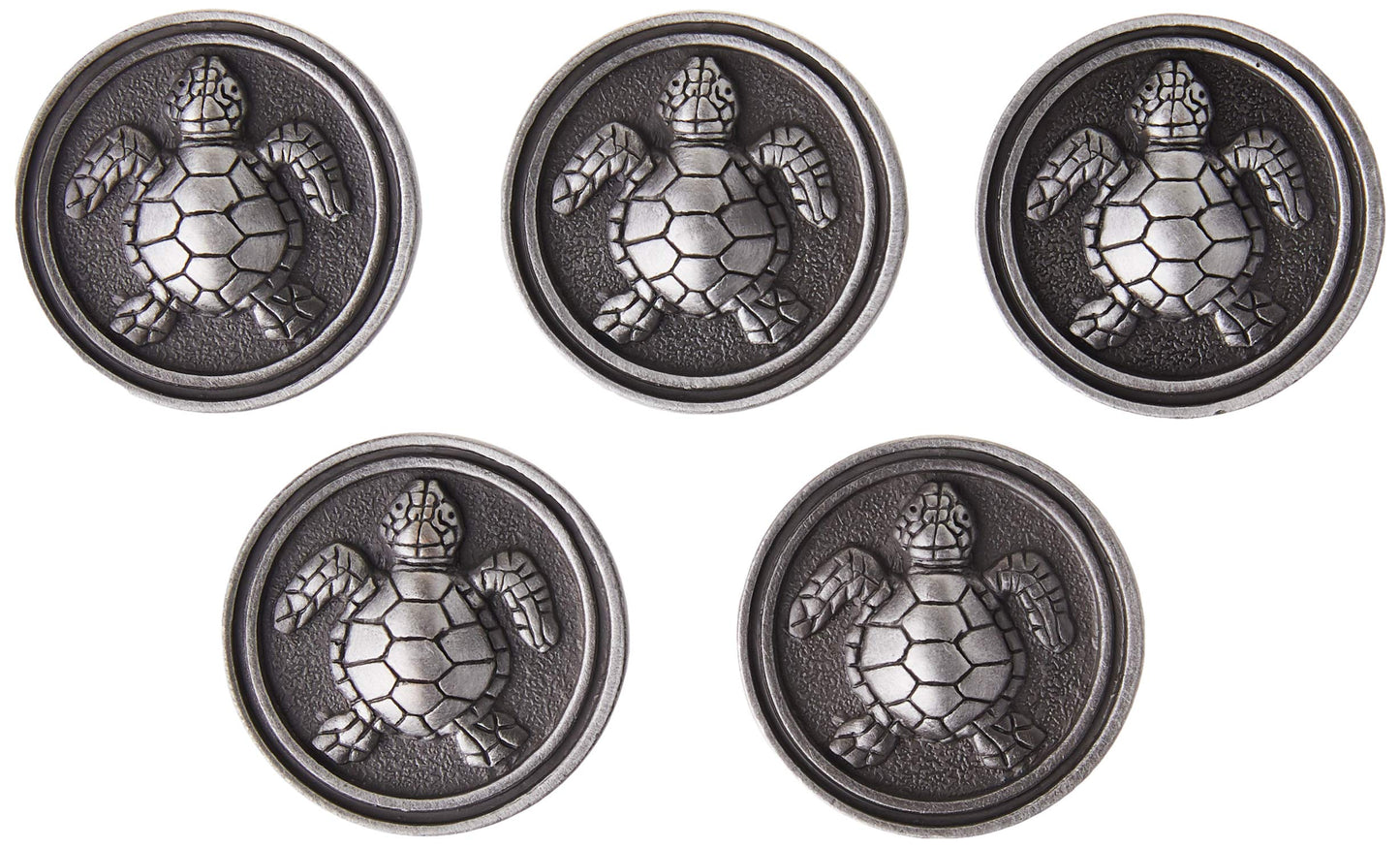 Franklin Brass Seaside Cottage Turtle Cabinet Knob, Brushed Satin Pewter, 35 mm Drawer 5 Pack, PBF656-BSP-C1