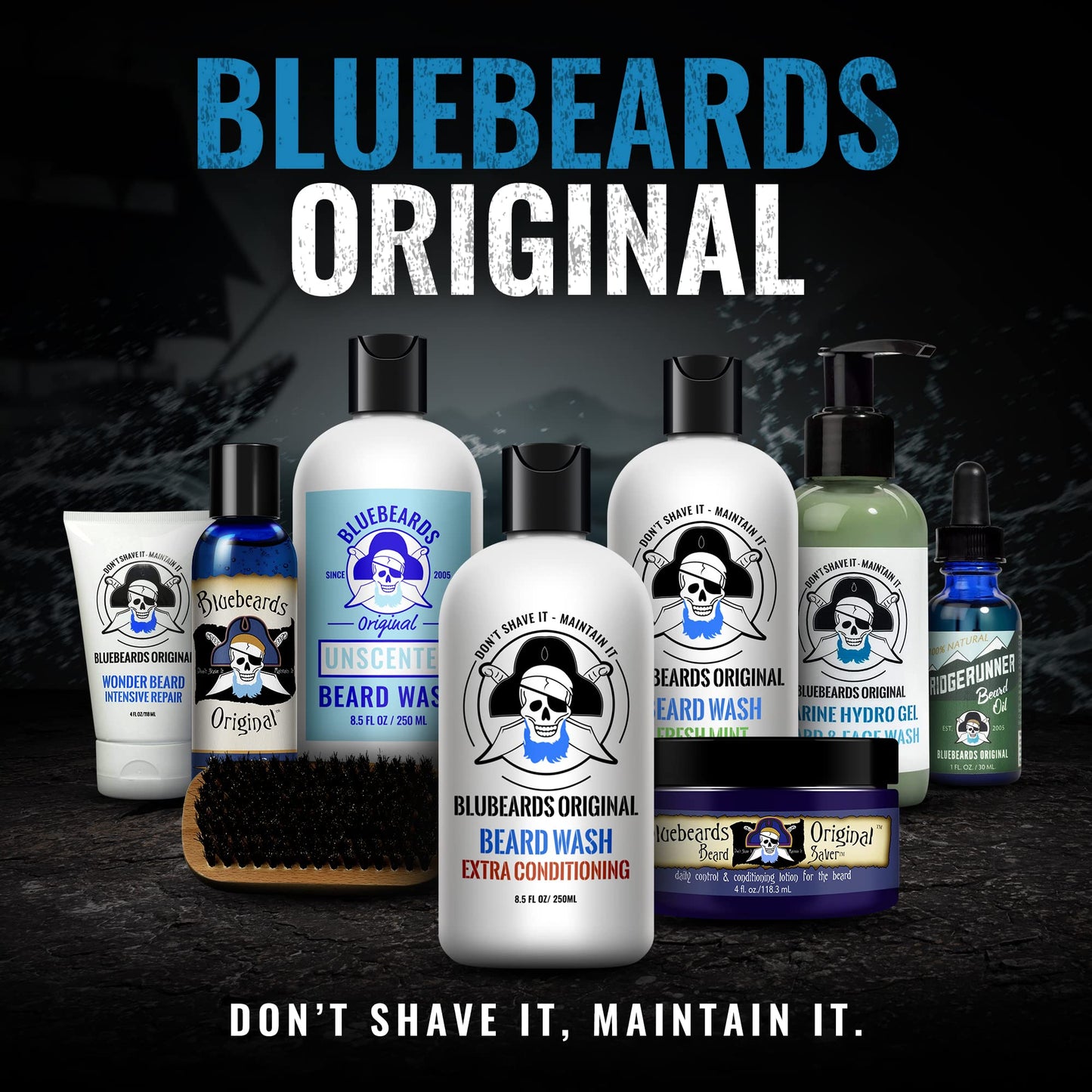 Bluebeards Original Beard Wash and Conditioner for Men, 8.5 oz. - Natural Beard Wash and Beard Moisturizer, with Aloe & Lime - Deeply Cleans, Softens, and Conditions Your Beard and Skin - Made in USA