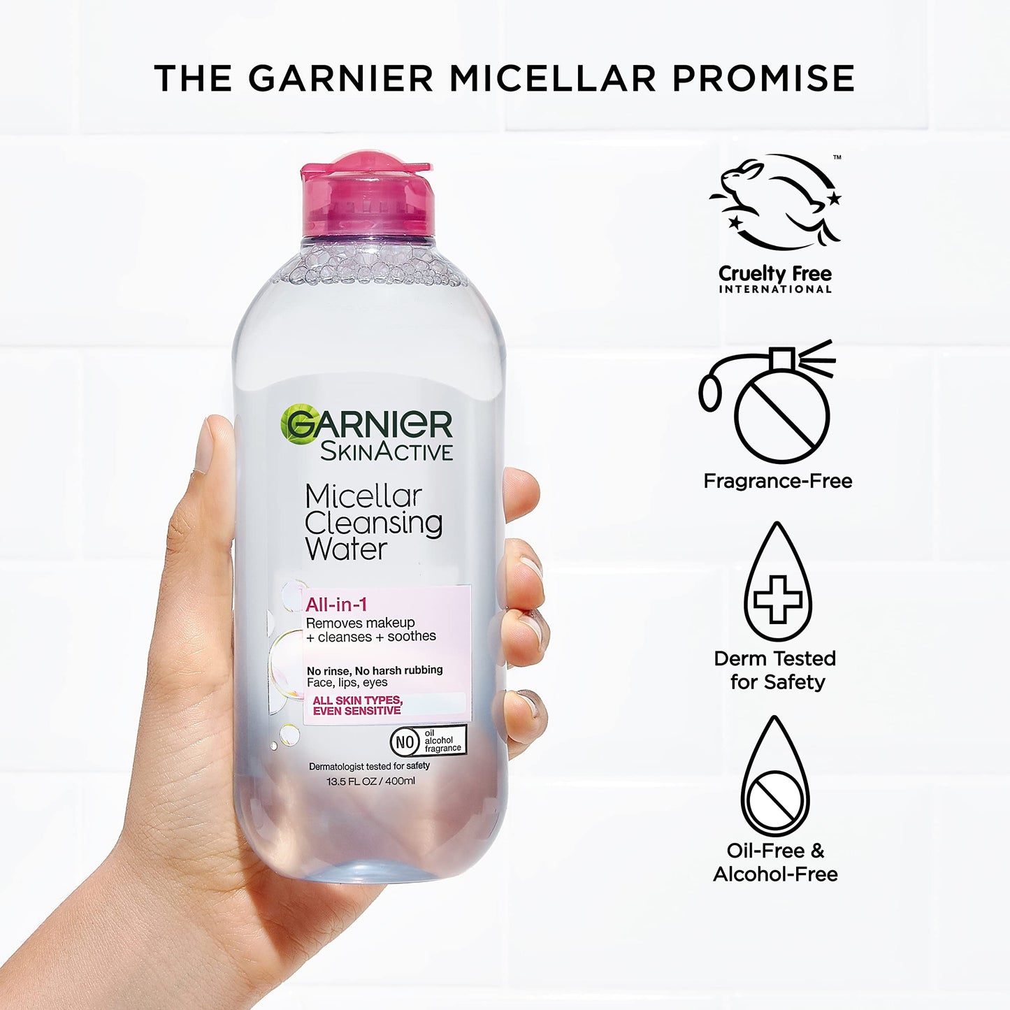 Garnier SkinActive Micellar Cleansing Water, For All Skin Types, 3.4 fl; oz., 3 Count