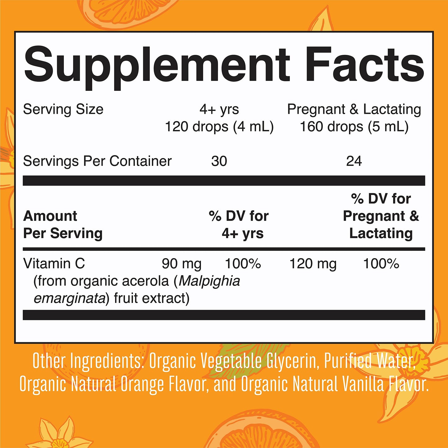 MaryRuth's Vitamin C Drops | USDA Organic Vitamin C Liquid Drops for Adults | Men & Women | Vitamin for Immune Support & Overall Health | Vegan | Non-GMO | Gluten Free | 30 Servings