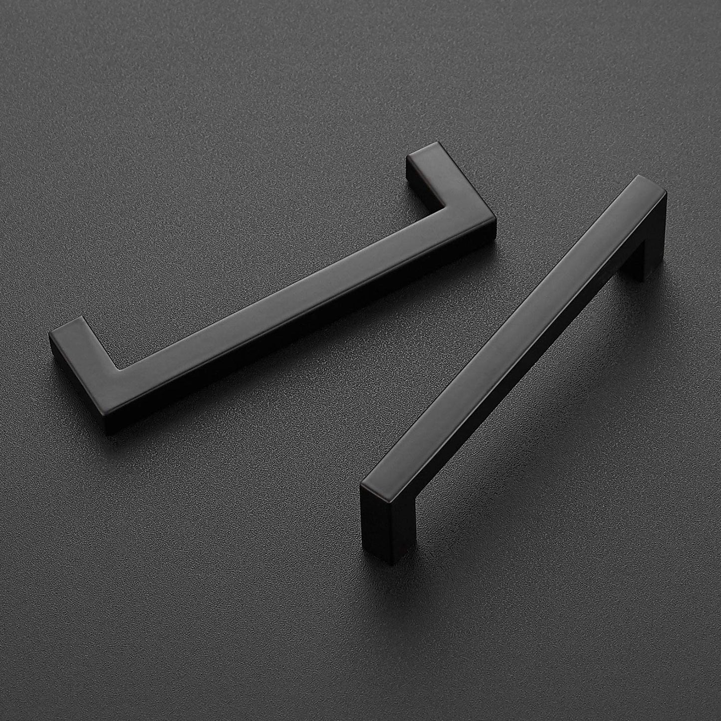 Ravinte 10 Pack 5 Inch Square Cabinet Handles Matte Black Pulls Drawer Kitchen Hardware for Cabinets Cupboard.