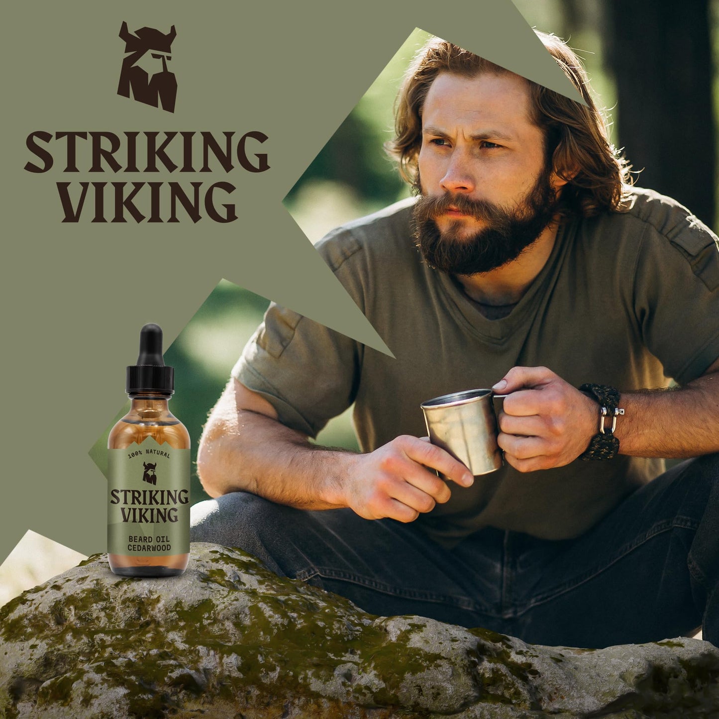 Striking Viking Beard Butter - Non Greasy Beard Butter for Men with Natural ingredients 4oz - Keep your Beard Hydrated & Refreshing with Beard Cream (Vanilla)