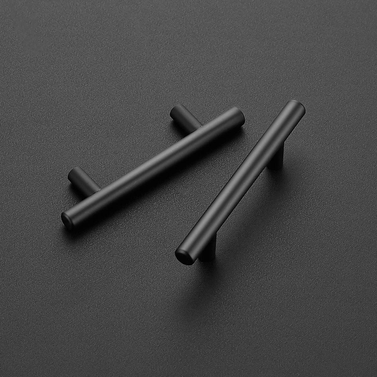 10 Pack |5'' Cabinet Pulls Matte Black Stainless Steel Kitchen Cupboard Handles Cabinet Handles 5”Length, 3” Hole Center 10-Pack