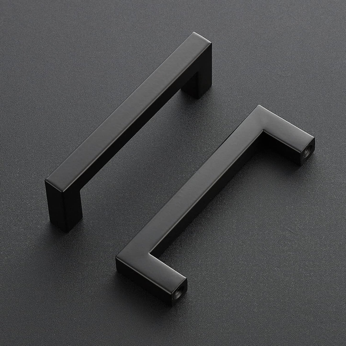 Ravinte 30 Pack 4 Inch Kitchen Square Cabinet Handles Matte Black Cabinet Pulls Black Drawer Pulls Kitchen Cabinet Hardware Kitchen Handles for Cabinets Cupboard Handles Drawer Handles