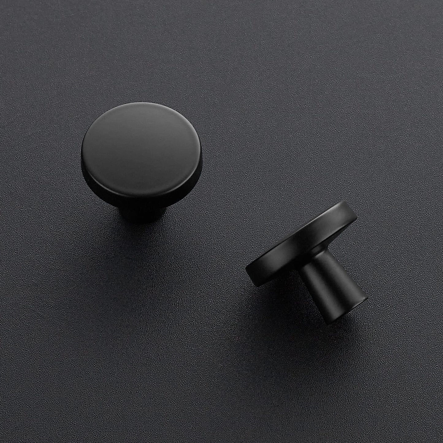 Ravinte 10 Pack 1-1/4 Inch Drawer Knobs Dresser Cabinet Hardware Solid Matte Black Single Hole Kitchen Cabinet Knobs Drawer Pulls Cabinet Door Knobs Dresser Knobs for Dresser Drawers