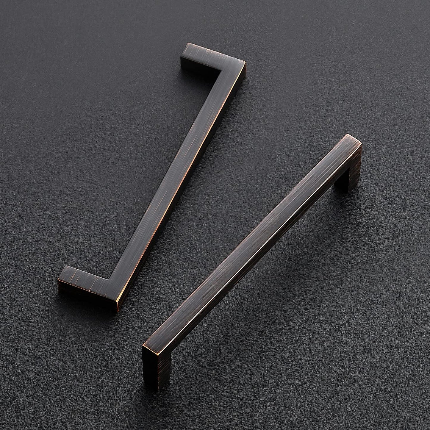 Ravinte 30 Pack Solid 5 Inch Center to Center Slim Square Bar Drawer Handles Kitchen Cabinet Handles Oil-Rubbed Bronze Drawer Pulls Kitchen Cabinet Hardware Kitchen Handles Cabinet Pulls