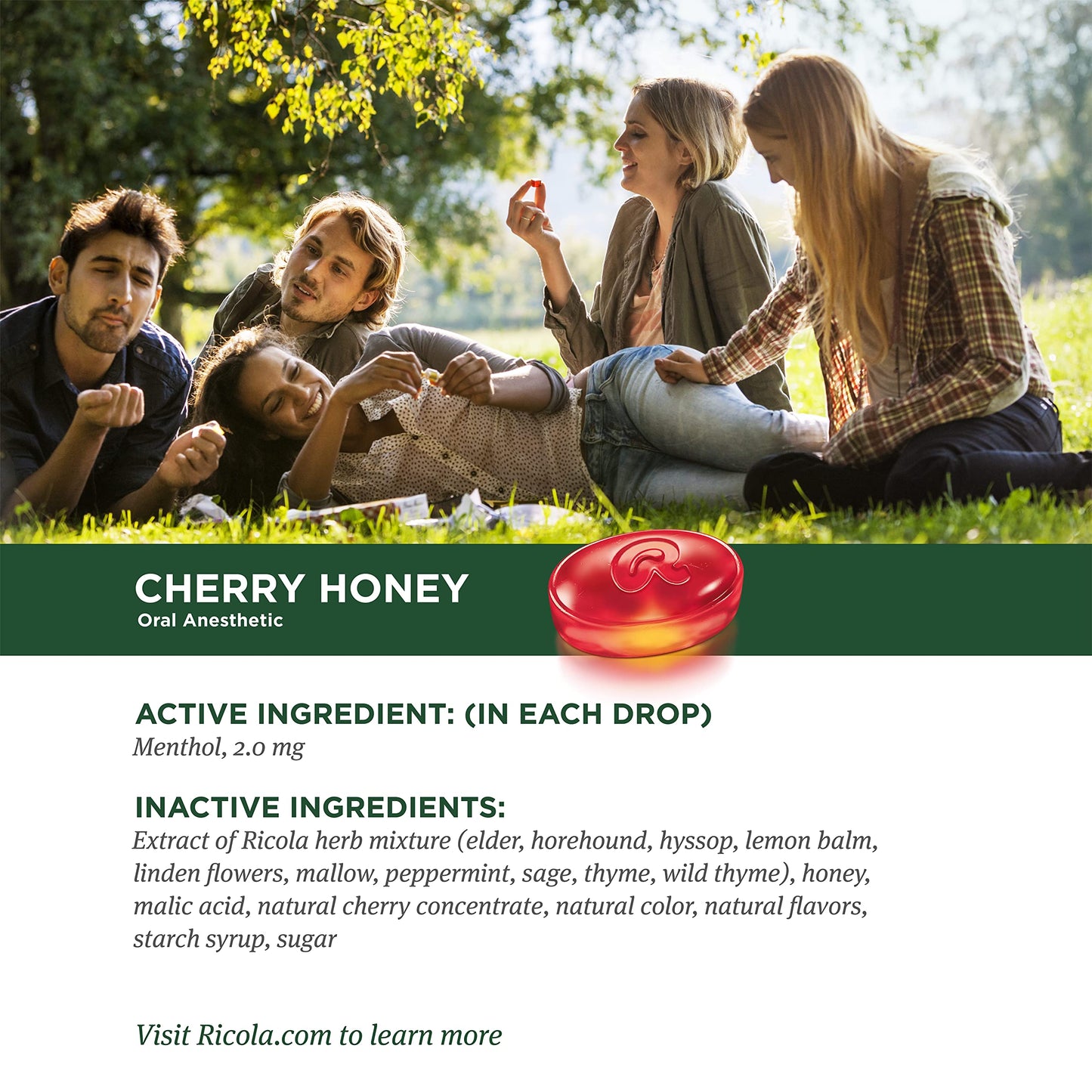 Ricola Cherry Honey, 24ct, Pack of 3