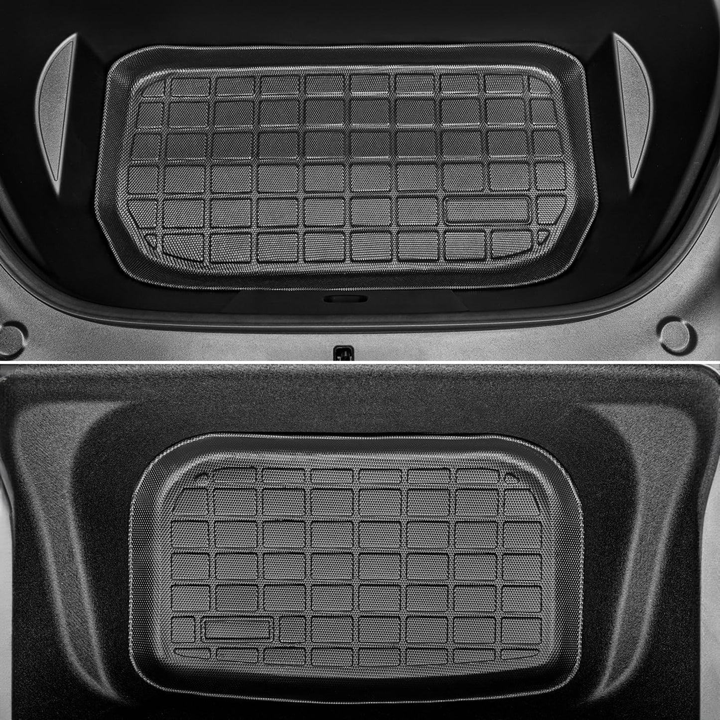 Maysoo Floor Mats For Tesla Model Y 2020-2023 5 Seats For All Weather TPE Cargo Liner Accessories (1st & 2nd Row)