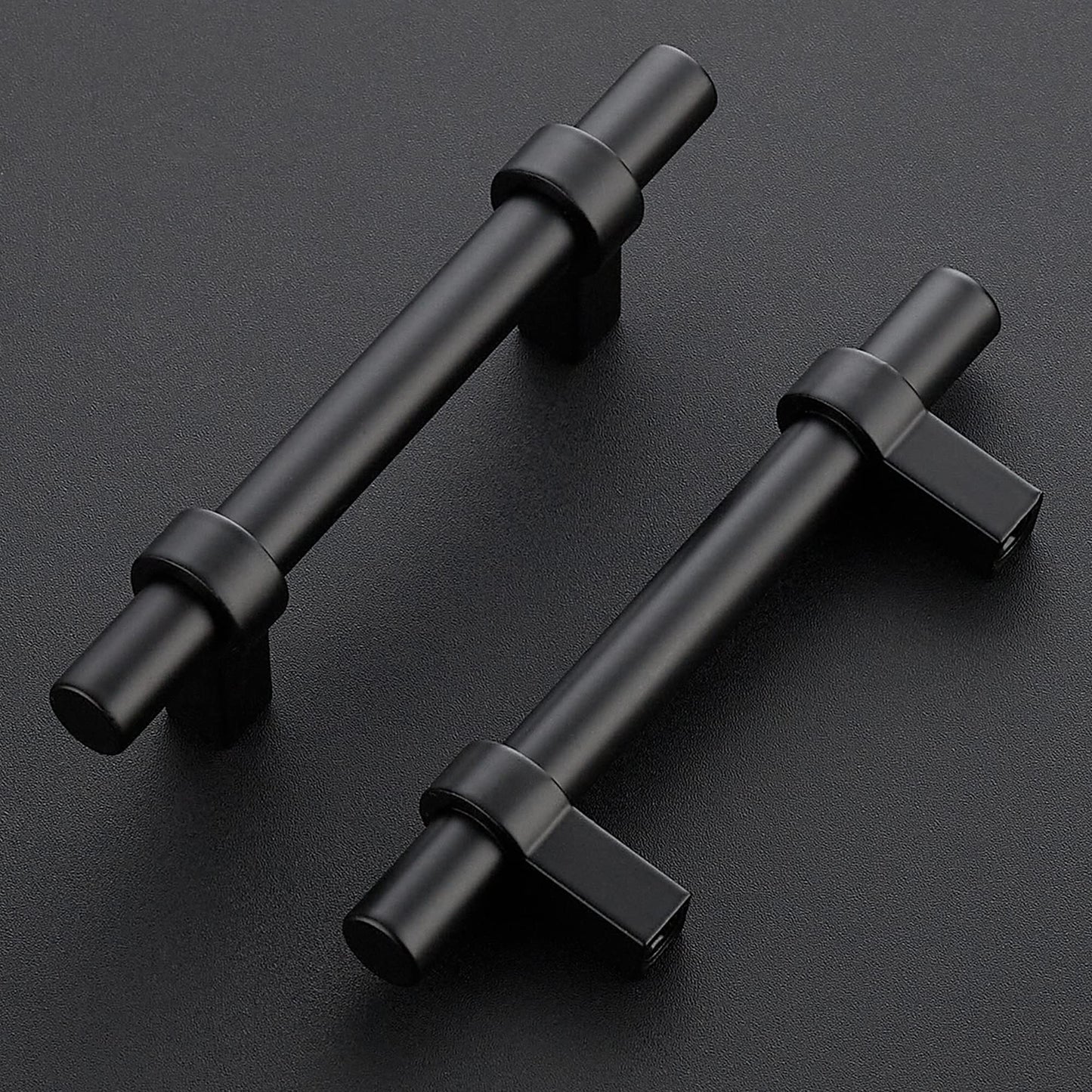 Home Expert 25 Pack Cabinet Handles 3 Inch Black Cabinet Pulls Matte Black Kitchen Cabinet Handles Drawer Pulls with Square Base Kitchen Cabinet Hardware 5 Inch Overall Length