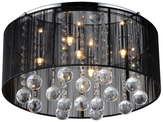 Warehouse of Tiffany Jasmine Crystal Chandelier,Black, 9"